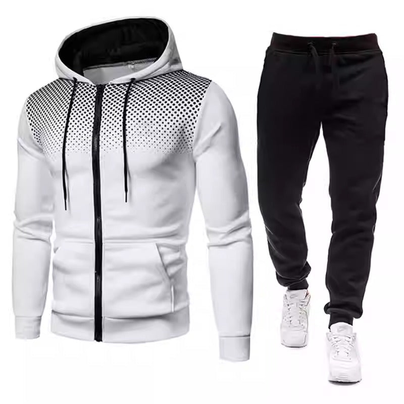 Men’s Hoodie and Jogger Set Full Zip Tracksuit Two Piece Activewear