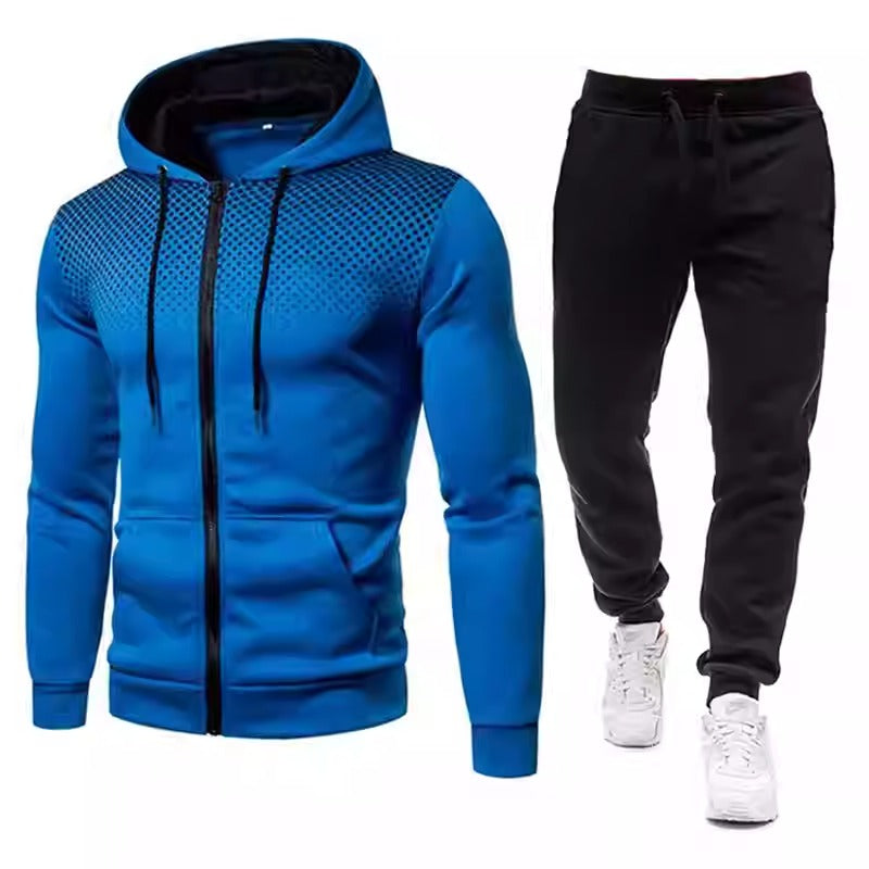 Men’s Hoodie and Jogger Set Full Zip Tracksuit Two Piece Activewear