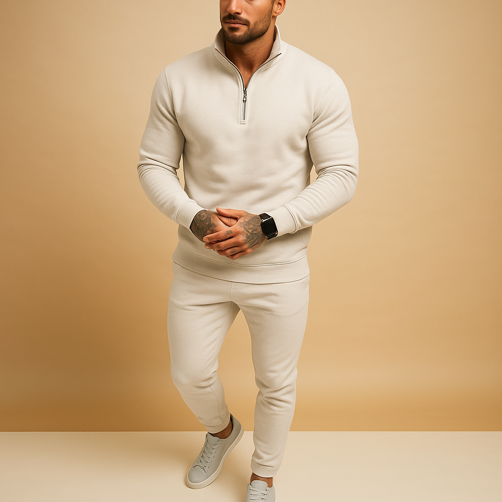 Men’s Tracksuit with Half-Zip Sweatshirt and Pants - Solorfit