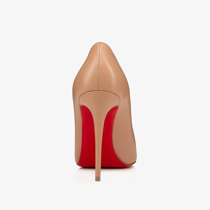 Leather High Heel Red Bottoms Stiletto Pumps Women's 8-12CM