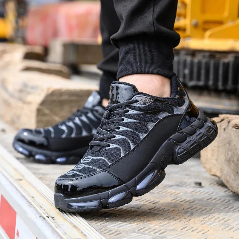 Men’s Steel Toe Safety Shoes Puncture Resistant Slip Resistant Work Sneakers