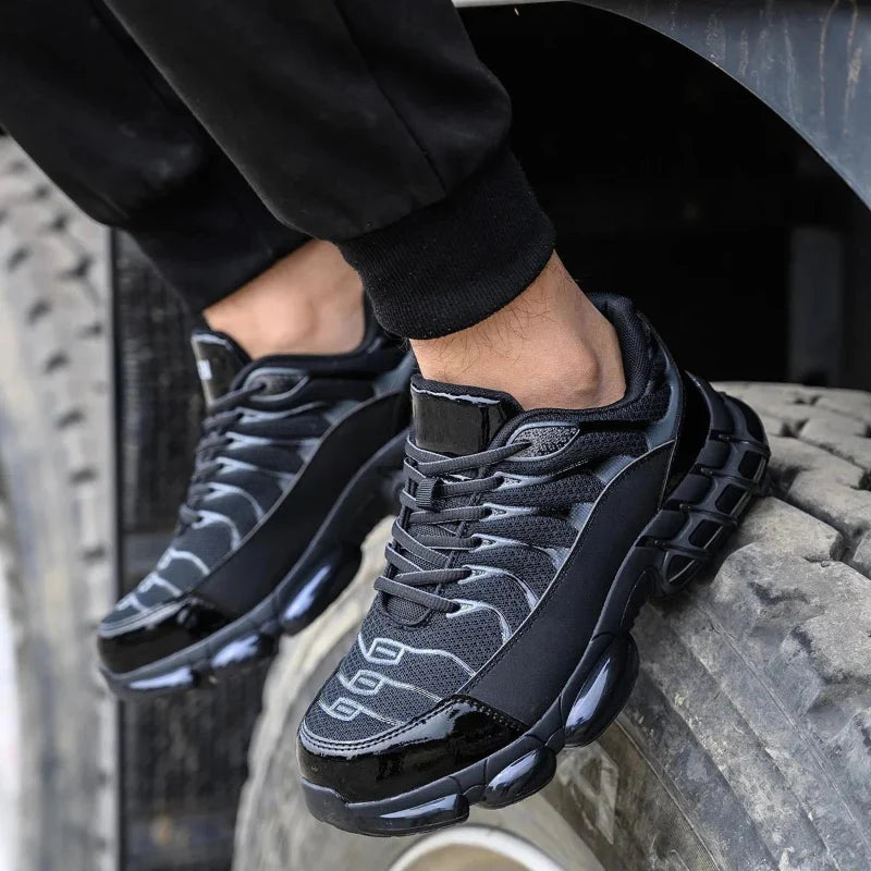 Men’s Steel Toe Safety Shoes Puncture Resistant Slip Resistant Work Sneakers