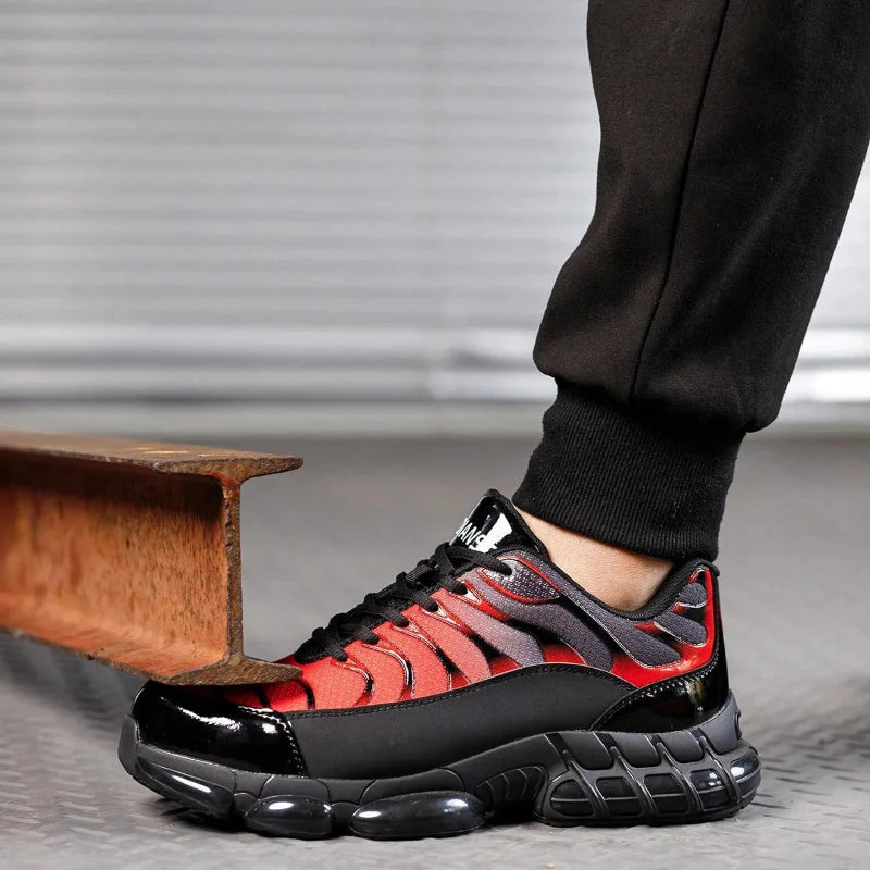 Men’s Steel Toe Safety Shoes Puncture Resistant Slip Resistant Work Sneakers