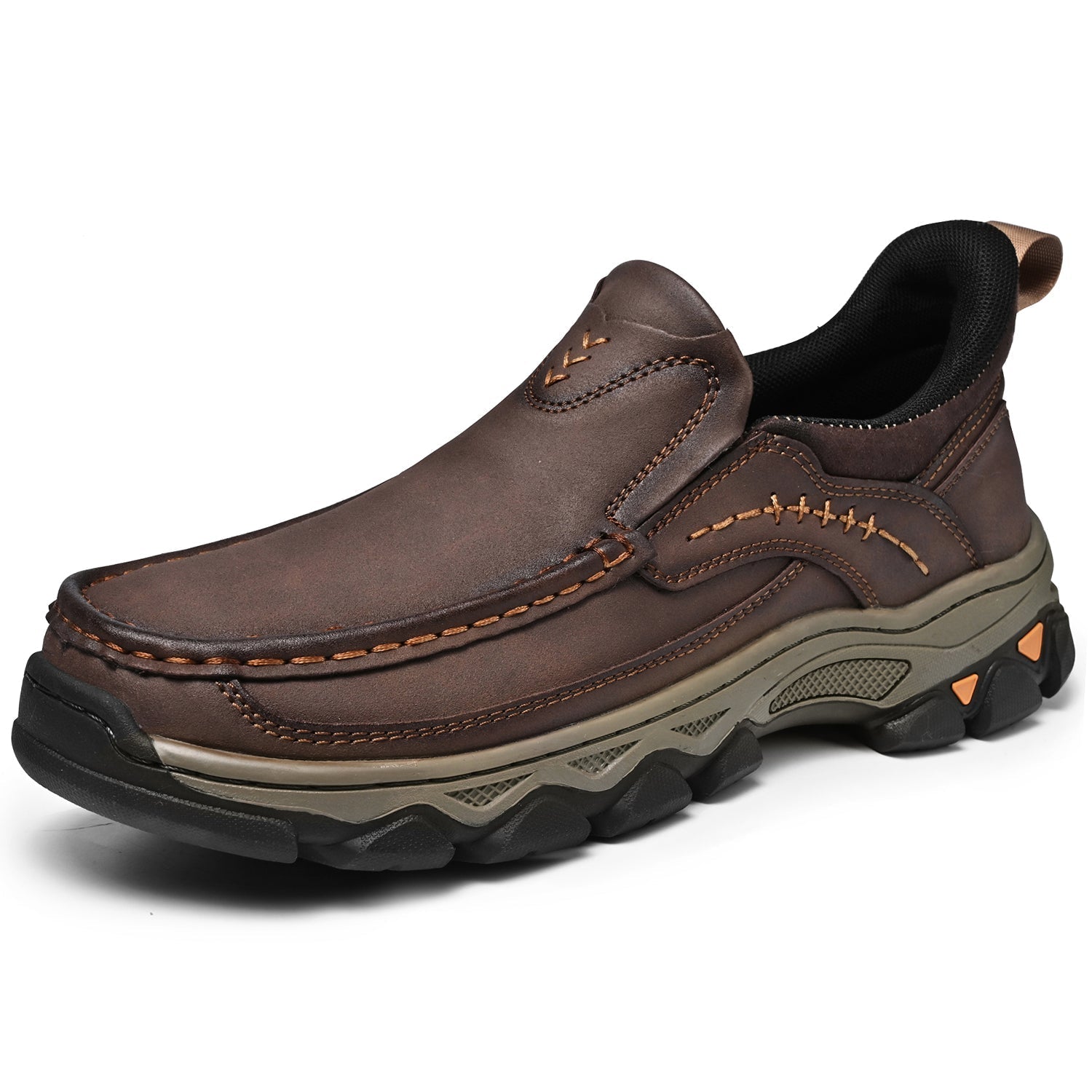 Men's Orthopedic Casual Slip-On Leather Walking Shoes