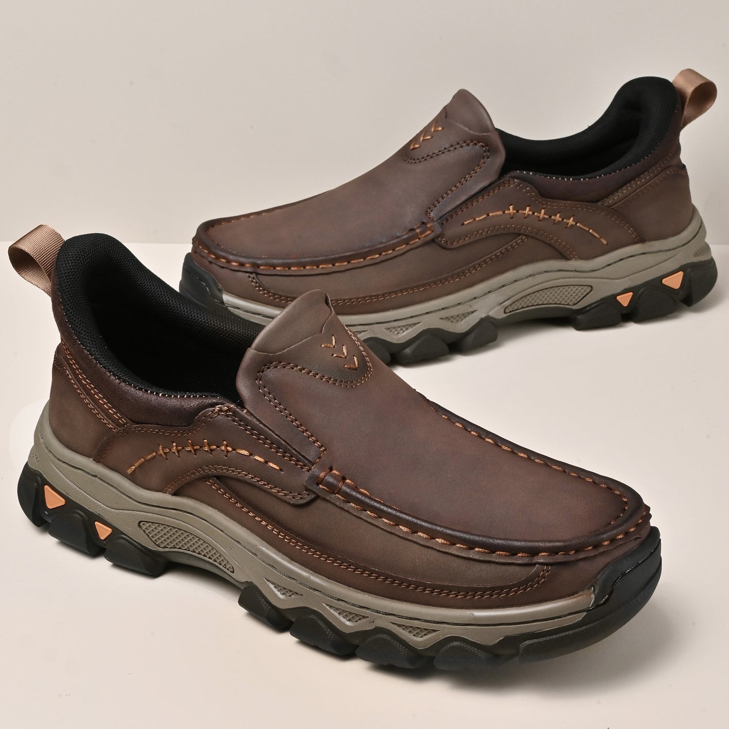 Men's Orthopedic Casual Slip-On Leather Walking Shoes