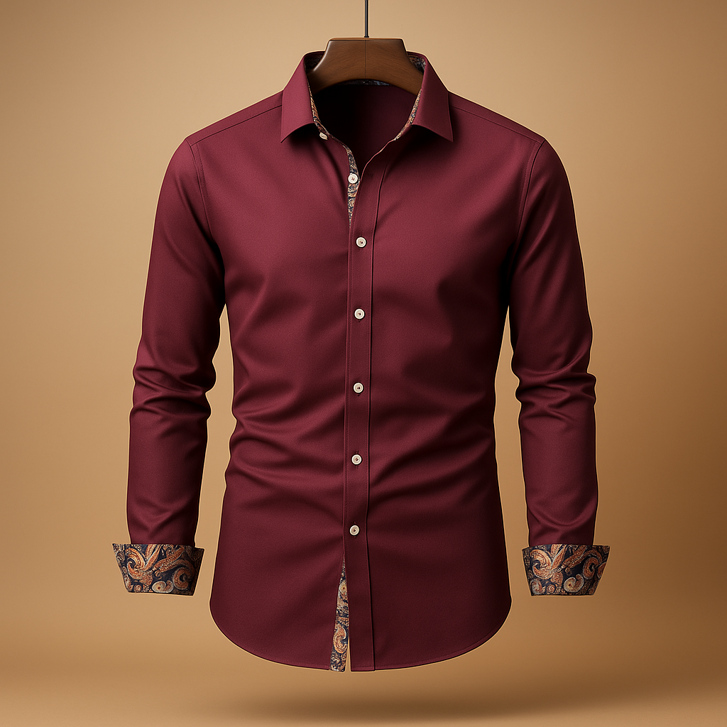 Bram | Modern classic long-sleeve shirt for men - Solorfit