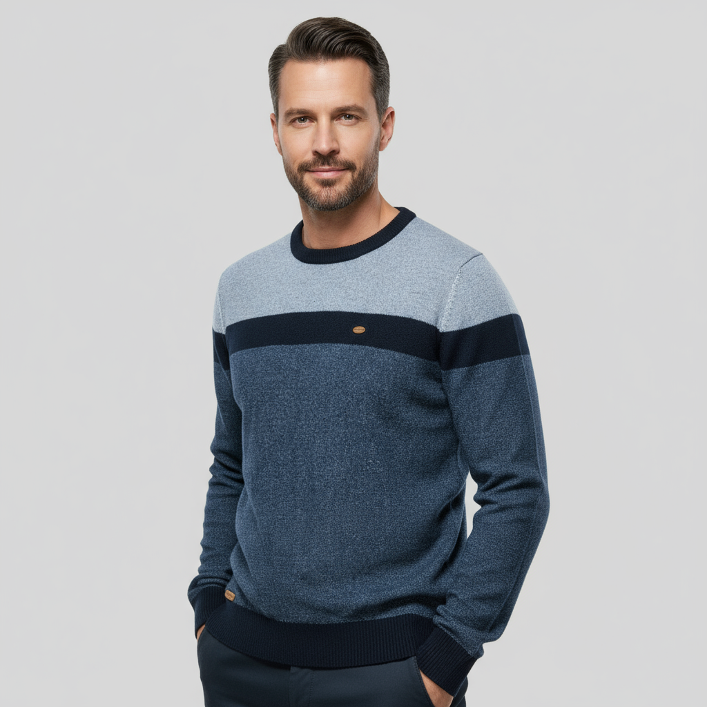 Benjamin Men’s Cotton Pullover – Classic Lightweight Knit Sweater - Solorfit