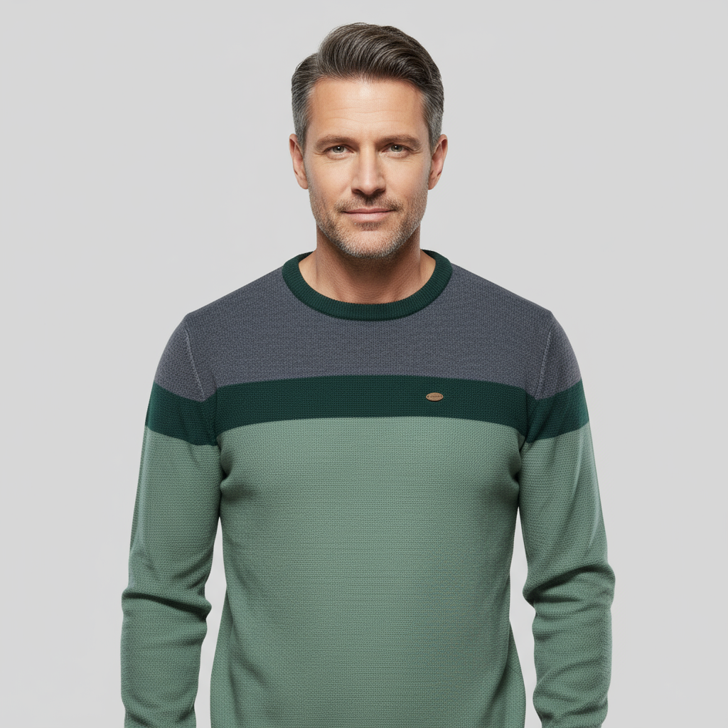 Benjamin Men’s Cotton Pullover – Classic Lightweight Knit Sweater - Solorfit