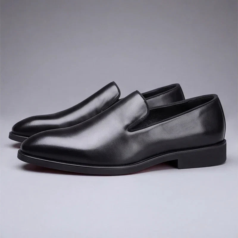 Men’s Slip On Dress Shoes Casual Loafers Formal Footwear Red Sole