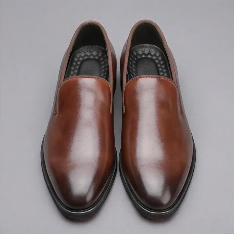 Men’s Slip On Dress Shoes Casual Loafers Formal Footwear Red Sole