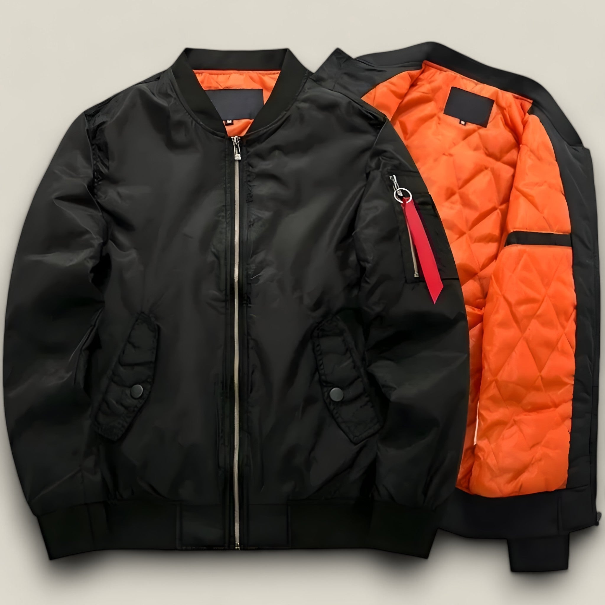 Logan | Pilot Bomber Jacket – Warm Autumn and Winter Flight Style Coat - Solorfit