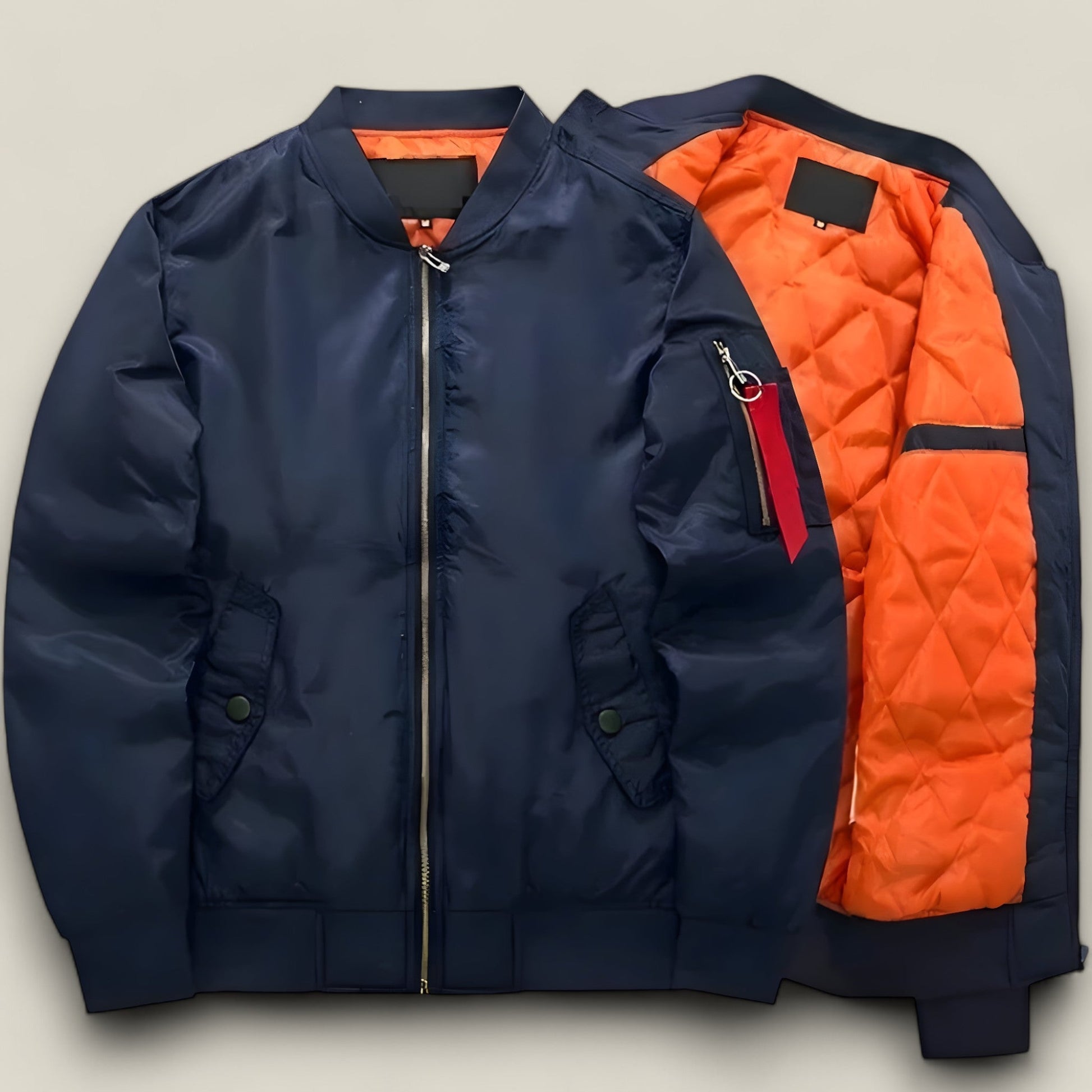 Logan | Pilot Bomber Jacket – Warm Autumn and Winter Flight Style Coat - Solorfit