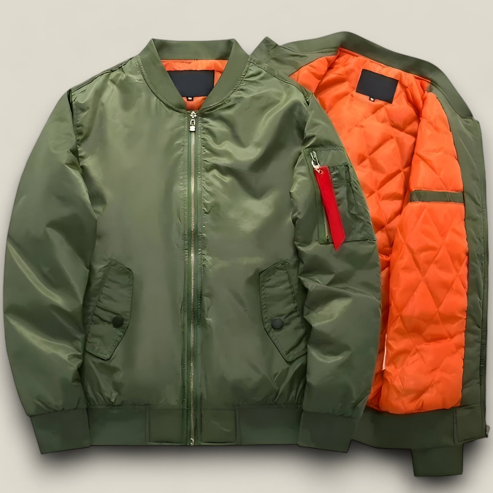 Logan | Pilot Bomber Jacket – Warm Autumn and Winter Flight Style Coat - Solorfit