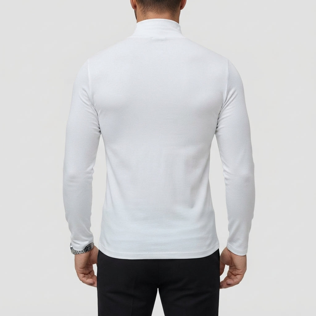 Men’s Turtleneck Shirt Long Sleeve Slim Fit Casual Top