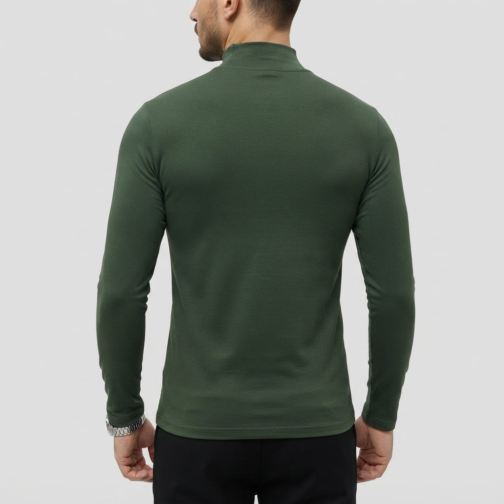 Men’s Turtleneck Shirt Long Sleeve Slim Fit Casual Top