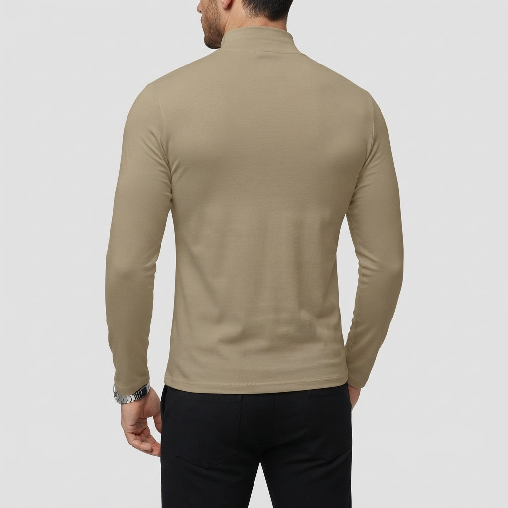 Men’s Turtleneck Shirt Long Sleeve Slim Fit Casual Top