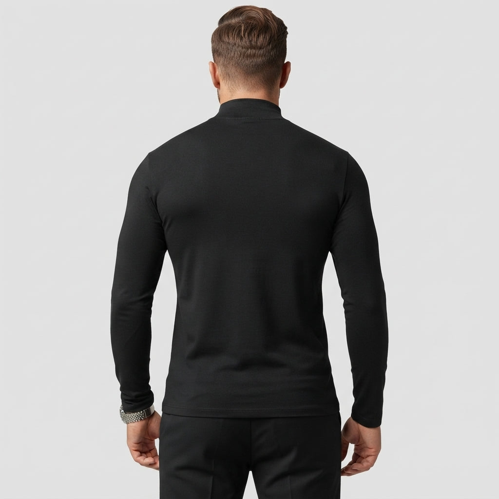 Men’s Turtleneck Shirt Long Sleeve Slim Fit Casual Top