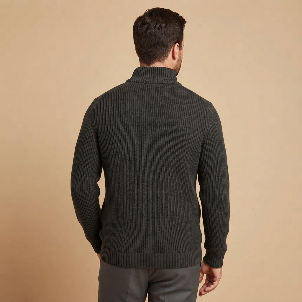 Men’s Half Zip Pullover Sweater Casual Long Sleeve Top