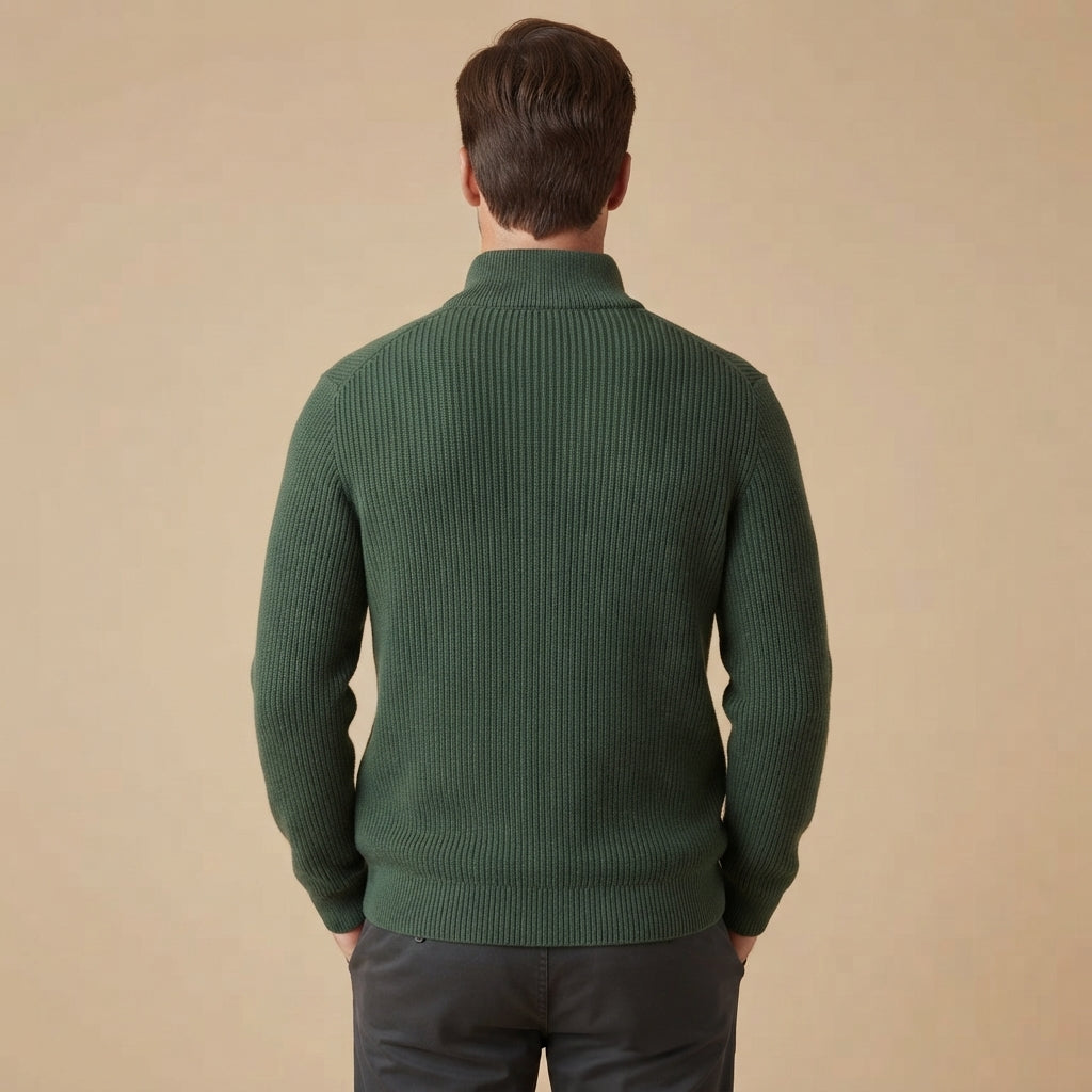 Men’s Half Zip Pullover Sweater Casual Long Sleeve Top