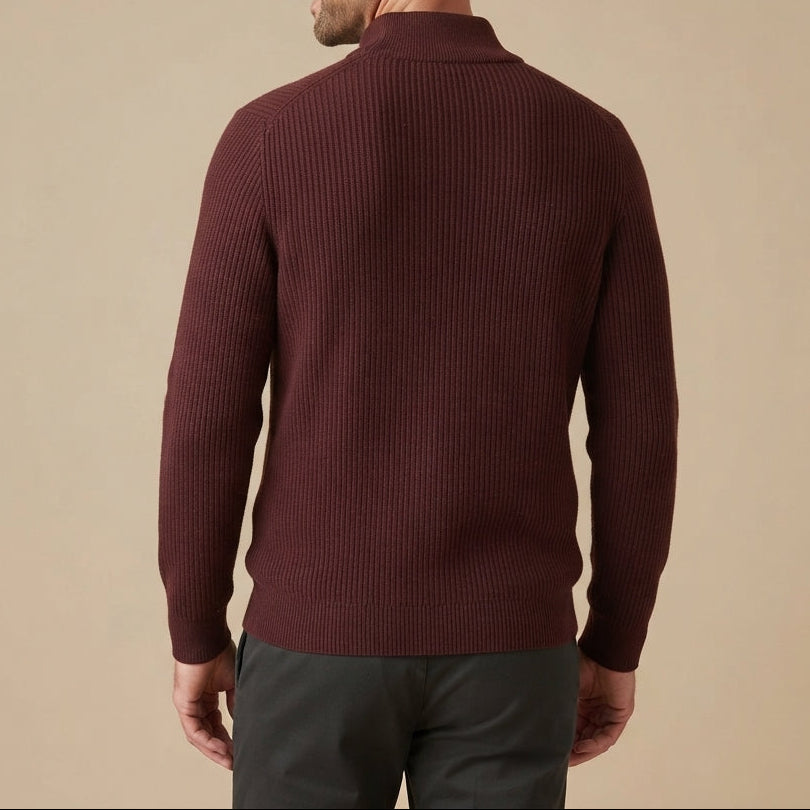 Men’s Half Zip Pullover Sweater Casual Long Sleeve Top
