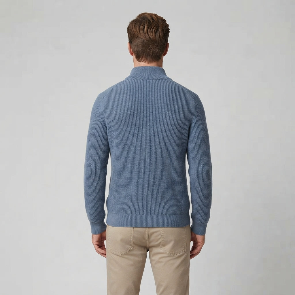 Men’s Half Zip Pullover Sweater Casual Long Sleeve Top