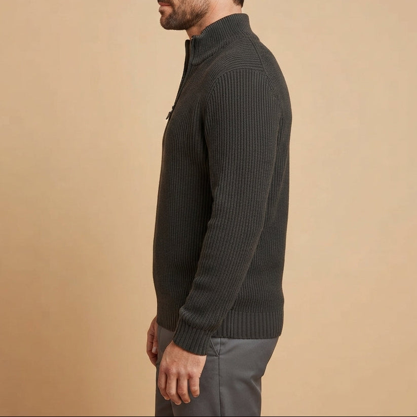 Men’s Half Zip Pullover Sweater Casual Long Sleeve Top