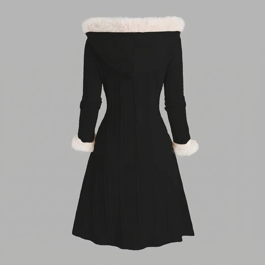 Women’s Hooded Coat Long Toggle Closure Casual Outerwear