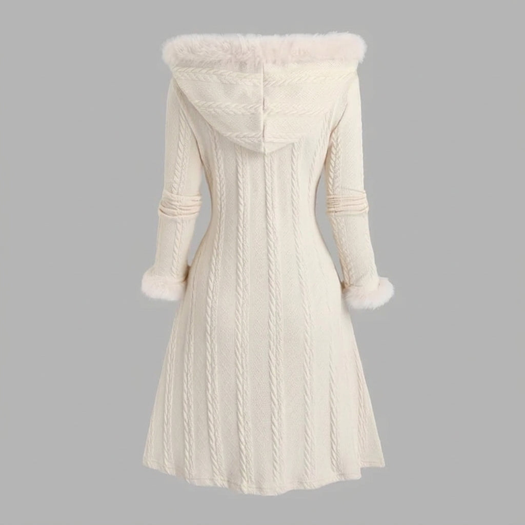 Women’s Hooded Coat Long Toggle Closure Casual Outerwear