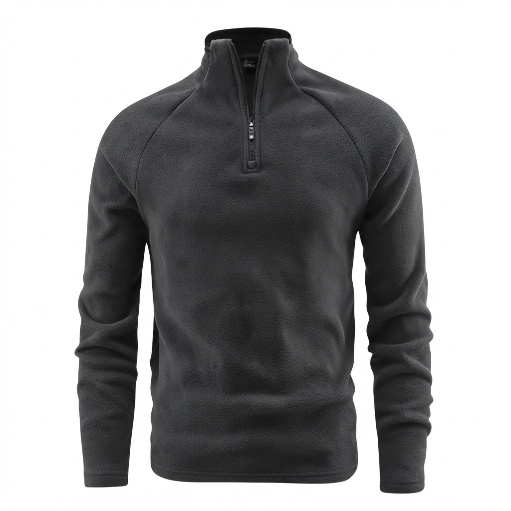 Men’s Quarter Zip Pullover Casual Long Sleeve Top