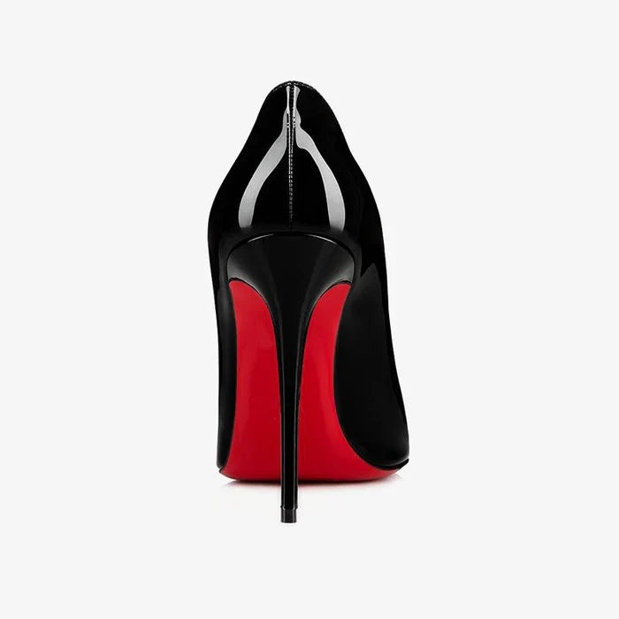 Leather High Heel Red Bottoms Stiletto Pumps Women's 8-12CM