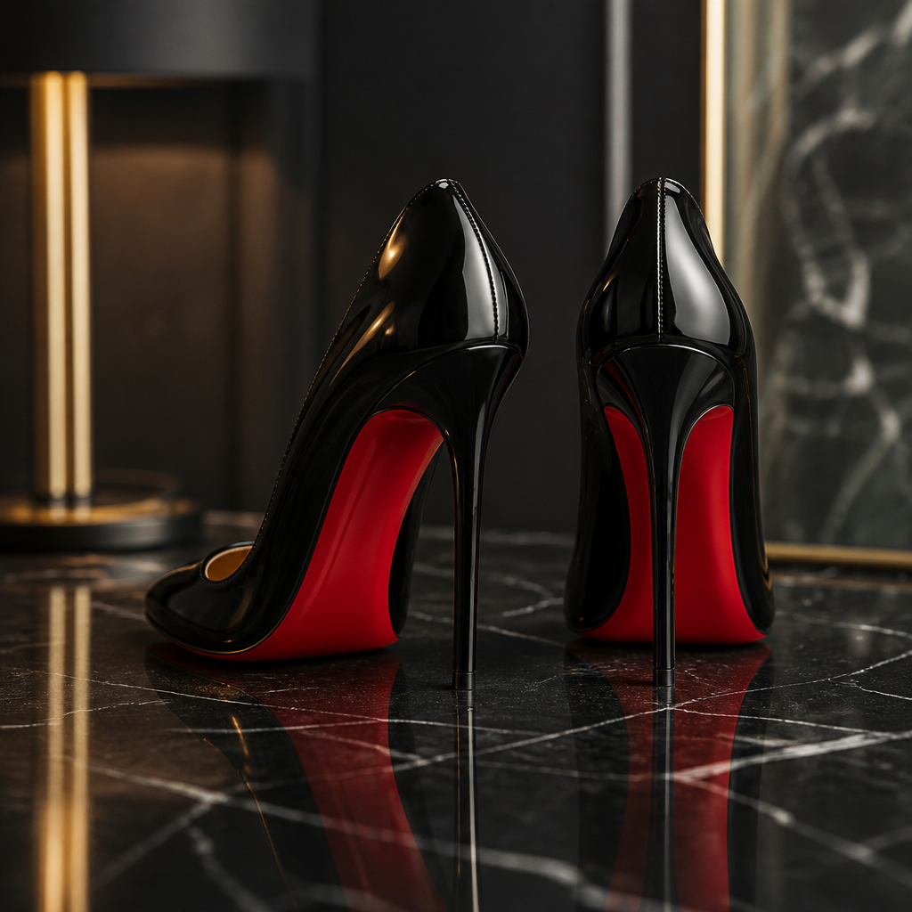Leather High Heel Red Bottoms Stiletto Pumps Women's 8-12CM
