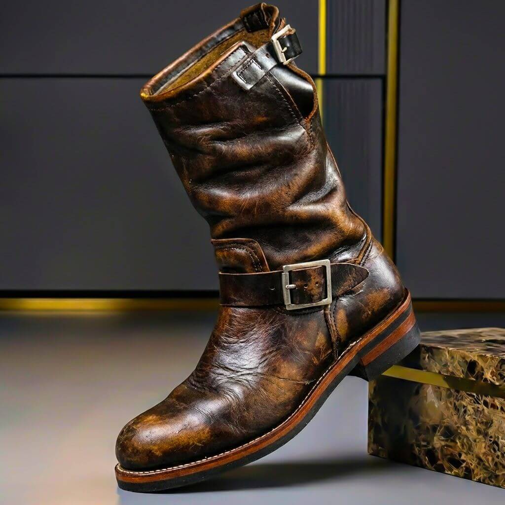 Men’s Western Boots Casual Mid Calf Boots Everyday Footwear
