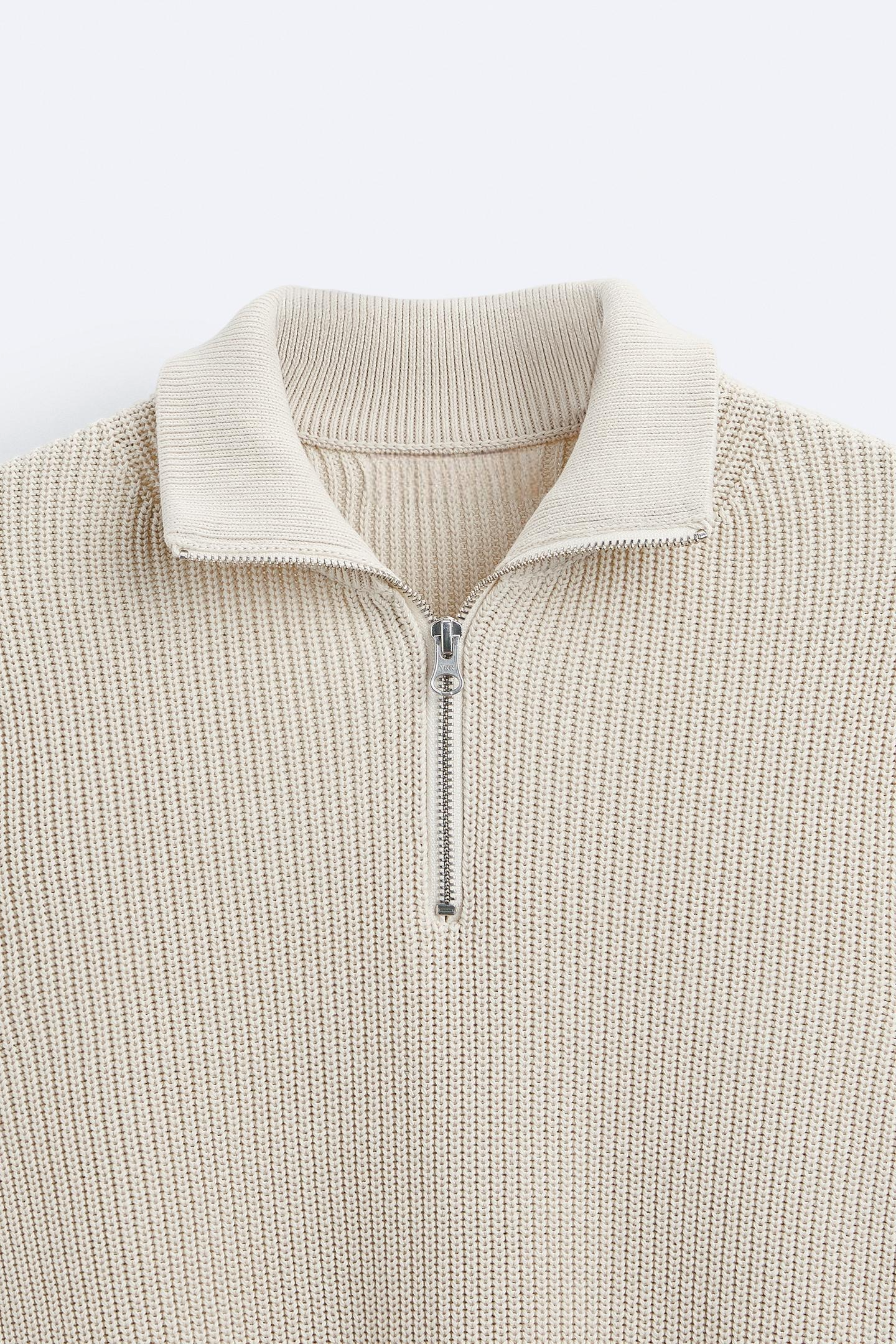 Old Money Classic Men Knitted Wool Zip Sweater