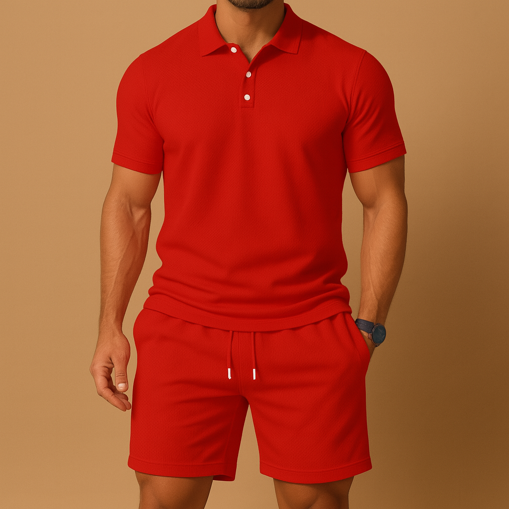 Two-Piece Polo Lightweight Summer Set For Men | Julian