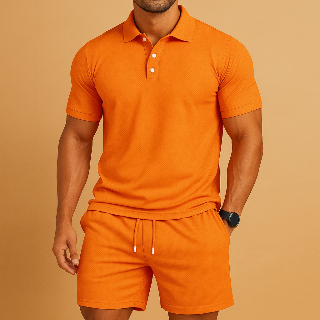Two-Piece Polo Lightweight Summer Set For Men | Julian