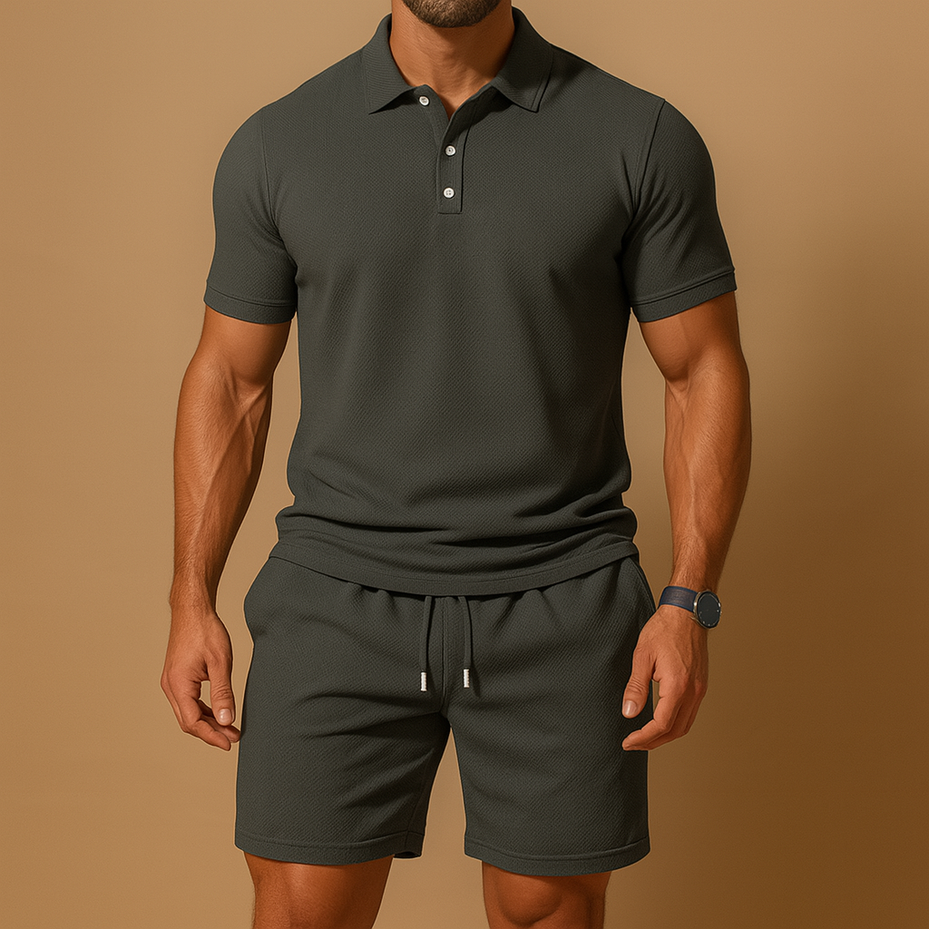 Two-Piece Polo Lightweight Summer Set For Men | Julian