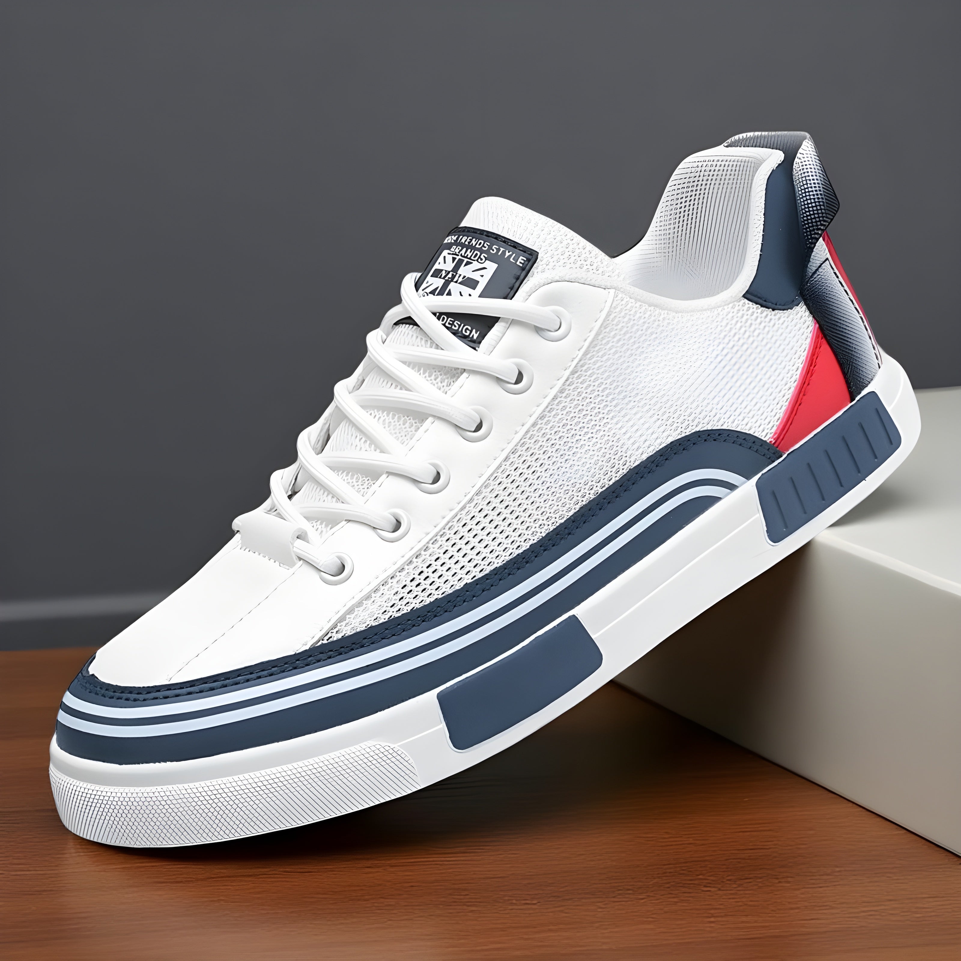 Men’s Casual Sneakers Lightweight Lace Up Walking Shoes
