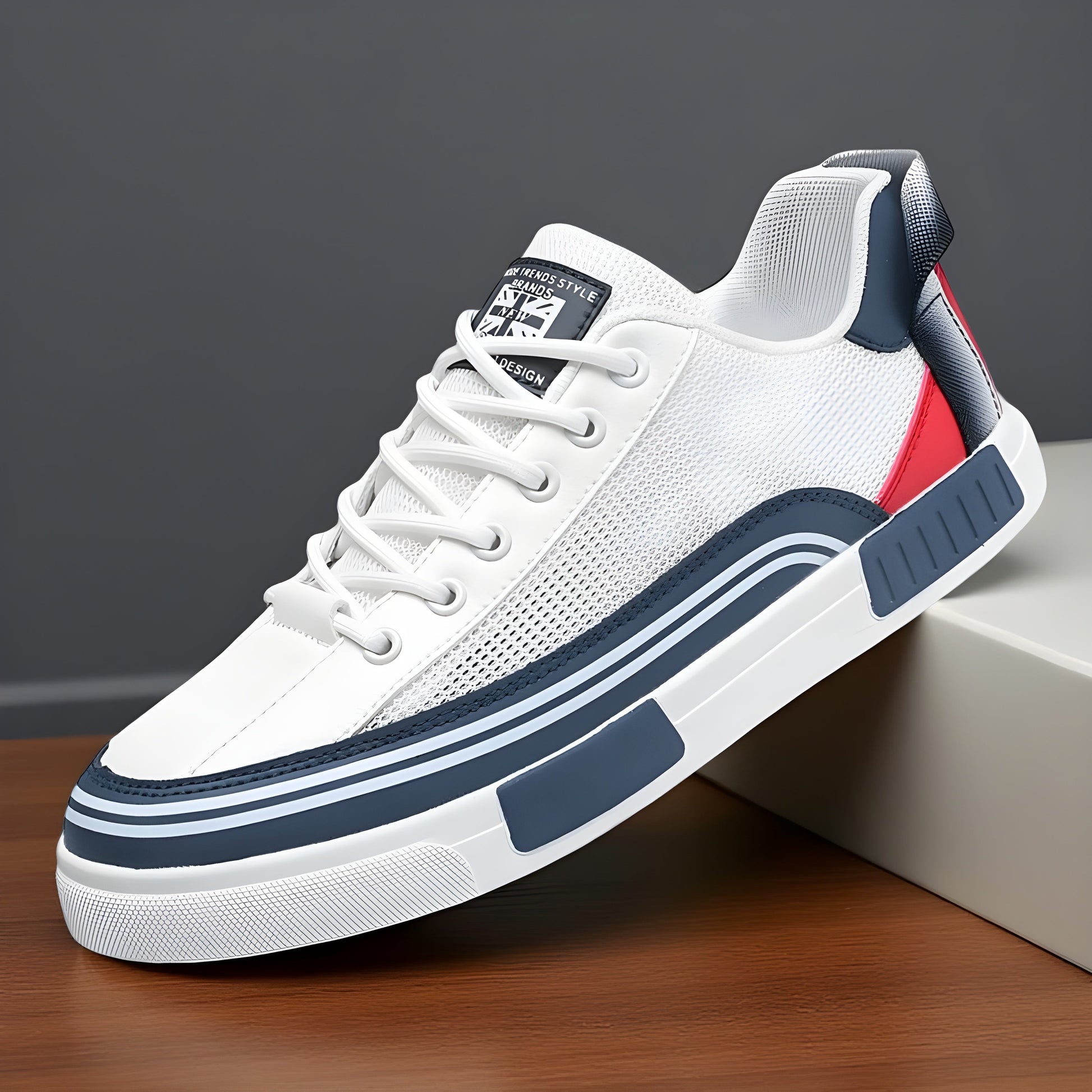 Men’s Casual Sneakers Lightweight Lace Up Walking Shoes