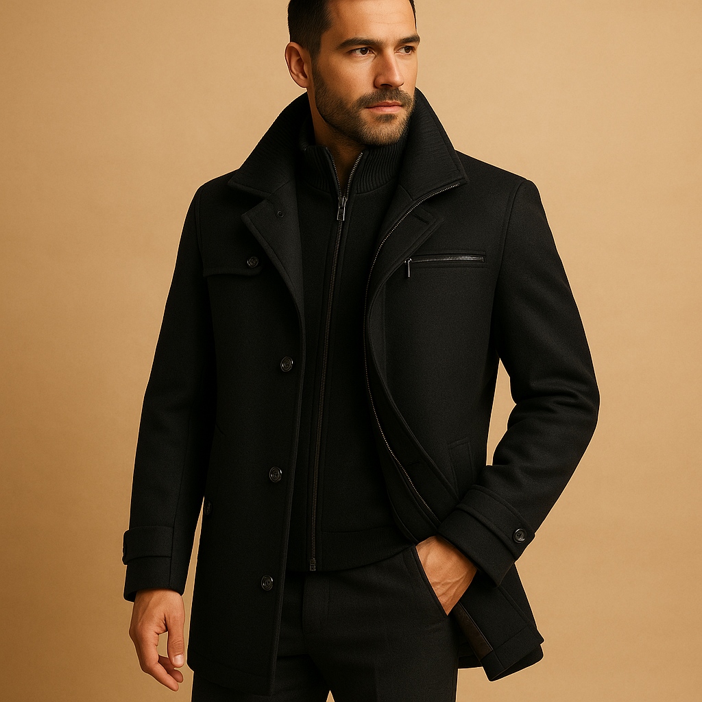 Nolan Men’s Waterproof Winter Jacket – Adjustable Cuffs Cold Weather Coat