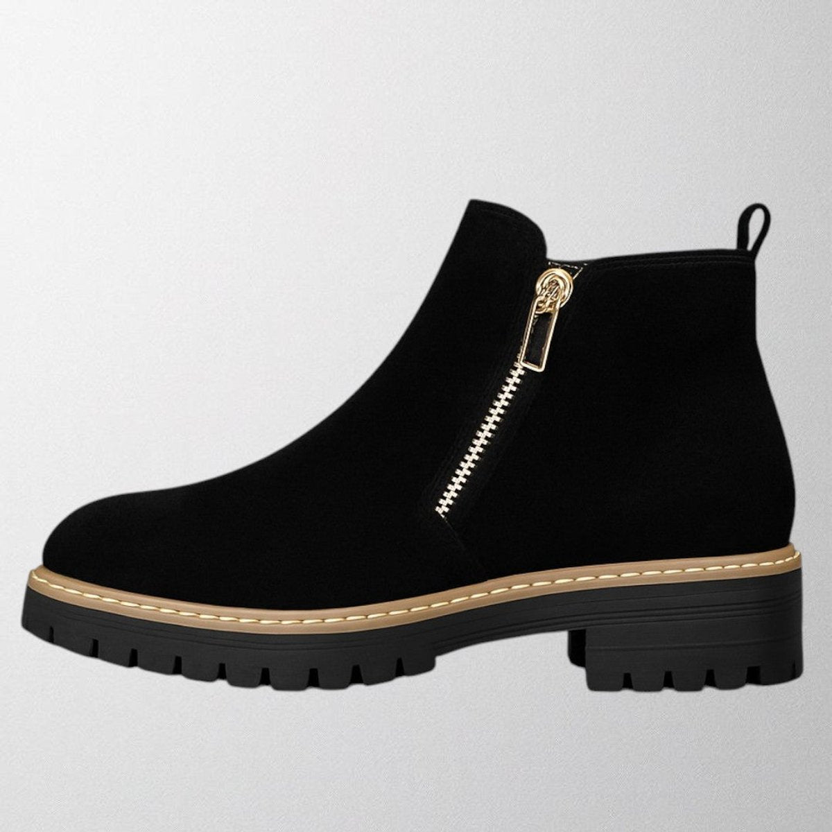 Women's Suede Side-Zip Chunky-Sole Ankle Boots
