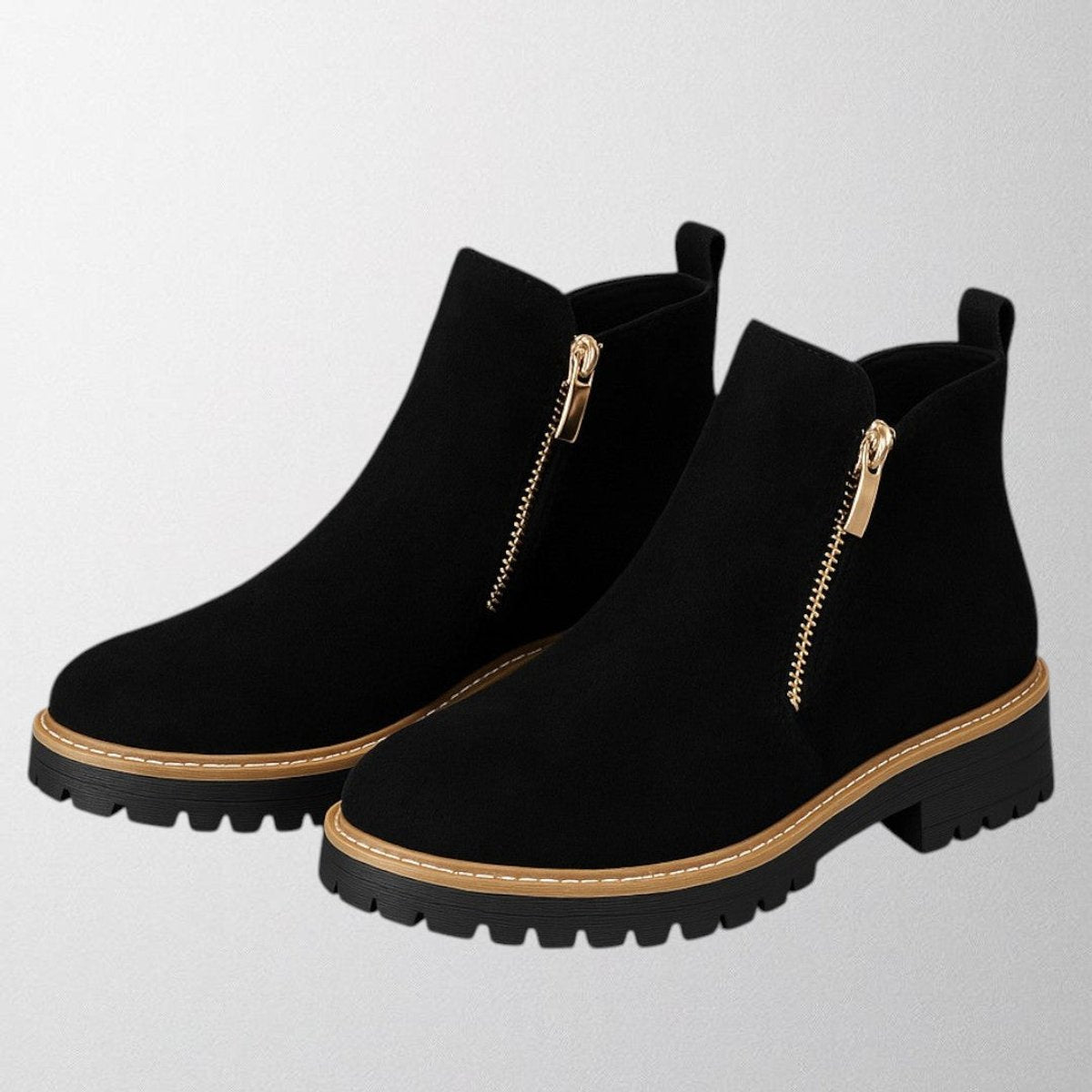 Women's Suede Side-Zip Chunky-Sole Ankle Boots