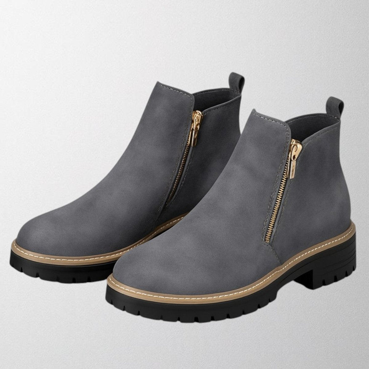 Women's Suede Side-Zip Chunky-Sole Ankle Boots