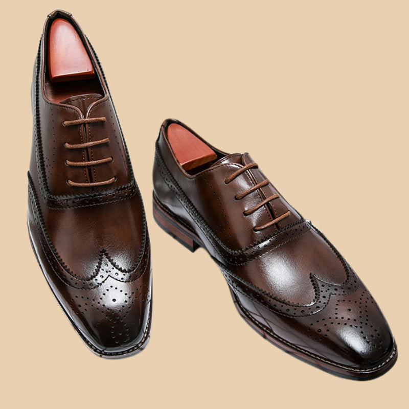 Red Bottoms Sole Leather Oxford Dress Shoes For Men
