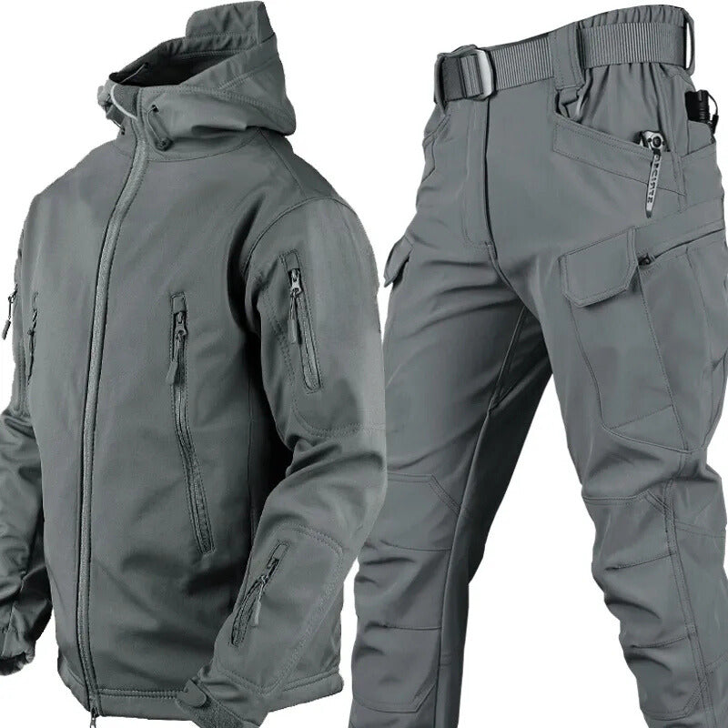 Men’s Tactical Jacket and Cargo Pants Set Outdoor Utility Outfit